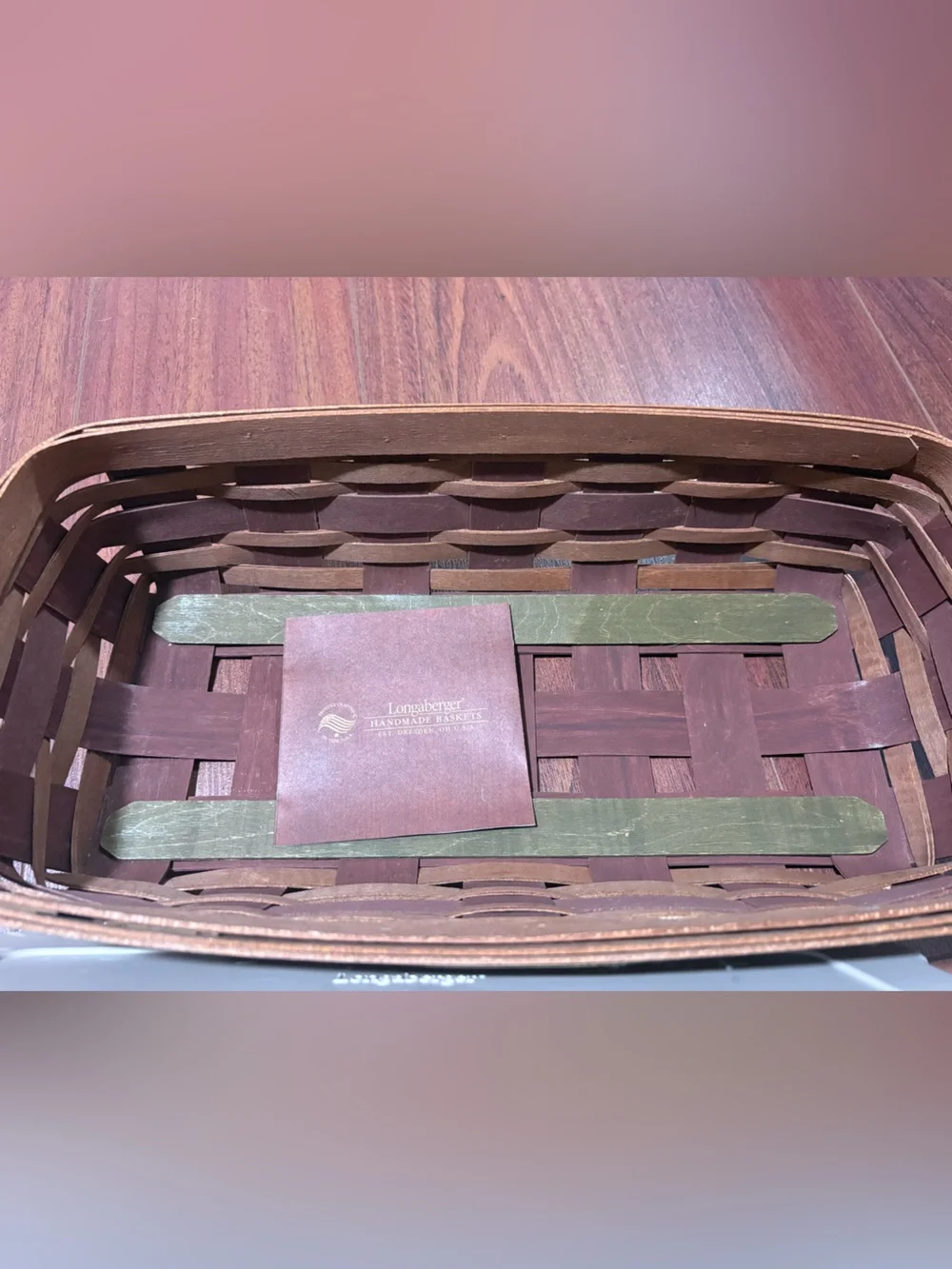 Longaberger bread basket with protector and lid